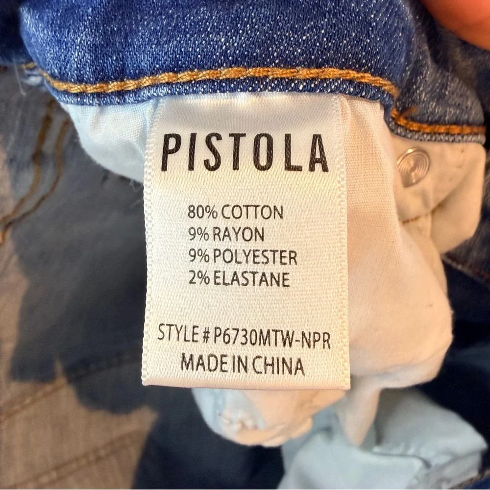 PISTOLA Women’s Size 28 Denim Jeans Mid Rise Ankle Straight Style Stretch